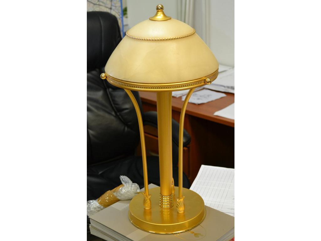 Bron-Si: лампа настольная(матовое золото, белая патина, мрамор)