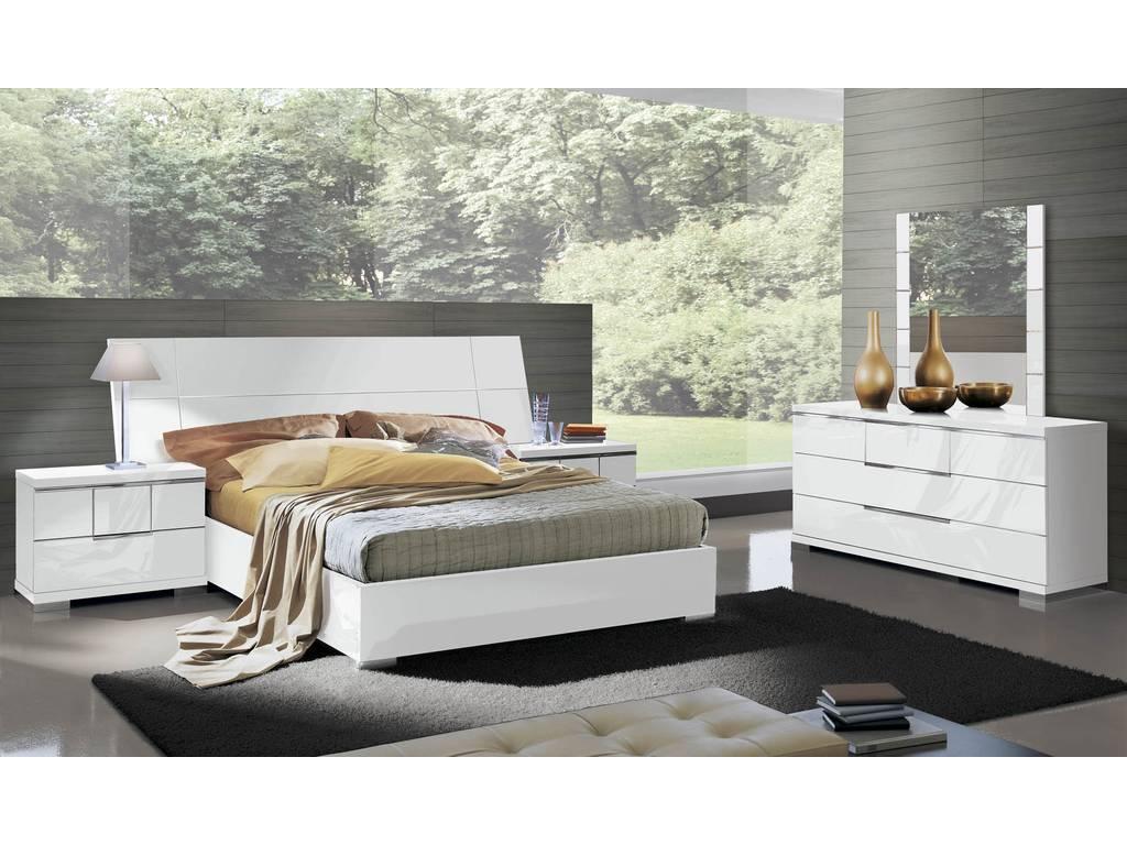 A.L.F. Uno: кровать двуспальная(белый лак)