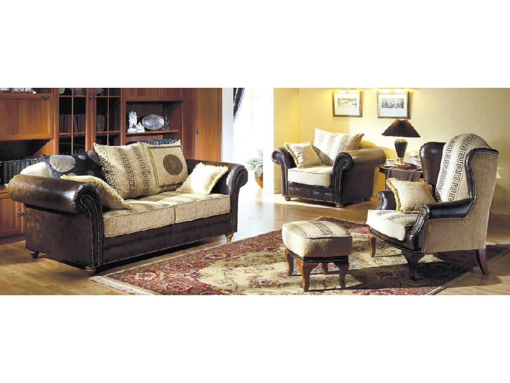 Комдис: диван 2-х местный(коричневый)