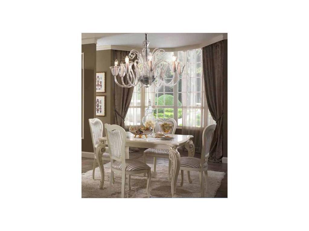 Arredo Classic: стол обеденный(слоновая кость, золото)