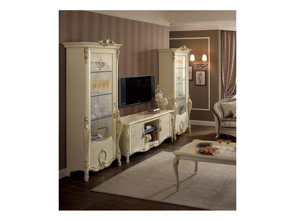 Arredo Classic: тумба под телевизор(слоновая кость, золото)