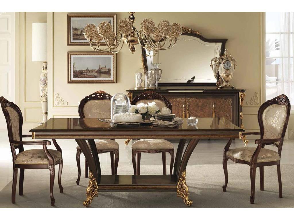 Arredo Classic: стул с подлокотниками(орех, золото)