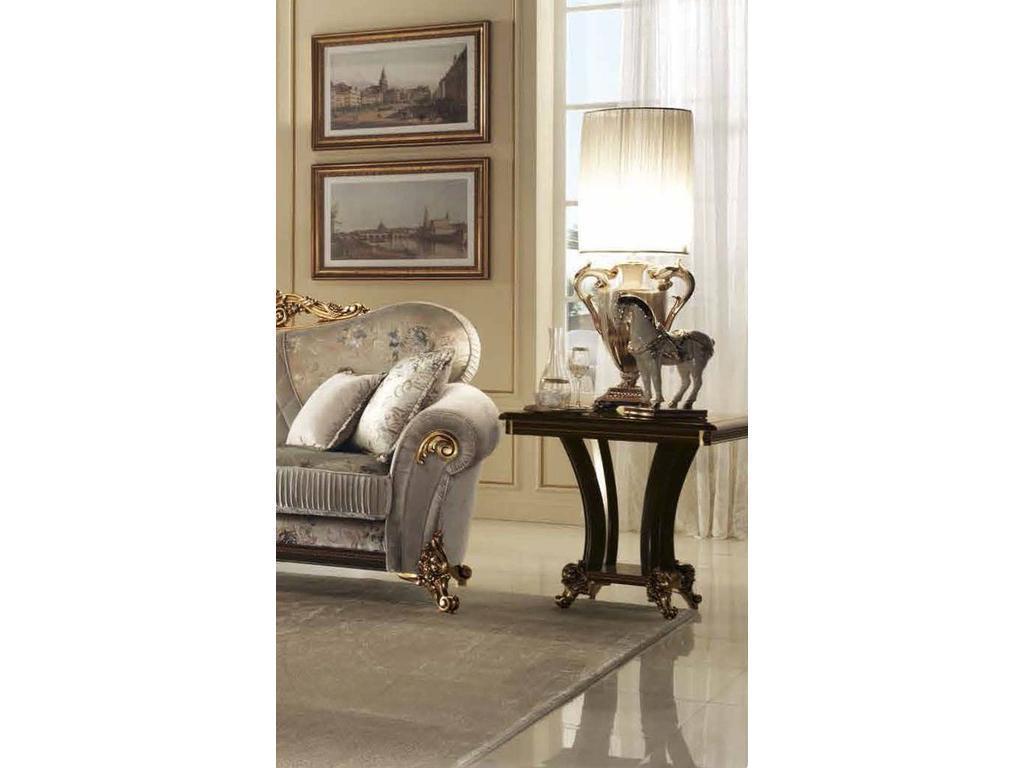 Arredo Classic: стол журнальный(орех, золото)