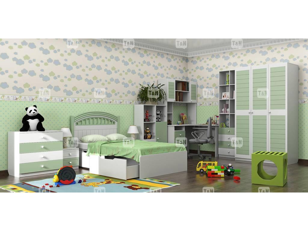 Tomyniki: детская комната классика(белый, розовый, зеленый, беж)