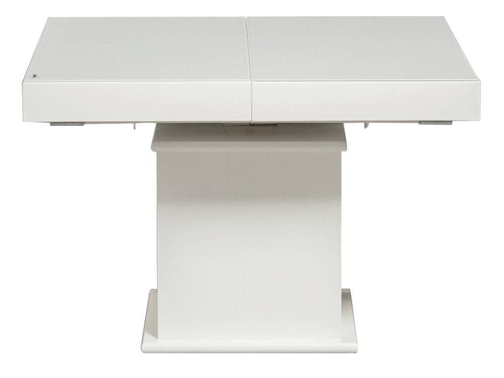 Optimata: стол-трансформер(белый, белое стекло)