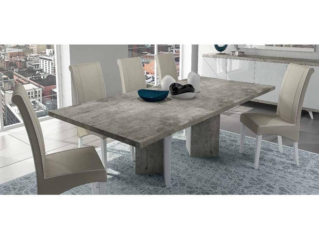 Status: стол обеденный(белый лак, цемент)