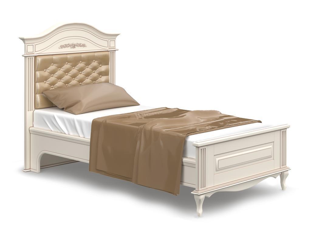 Arco Decor: кровать односпальная(белый, патина)