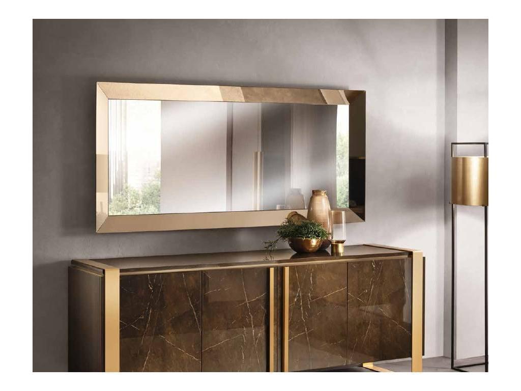 Arredo Classic: зеркало настенное(венге, коричневый, золото)