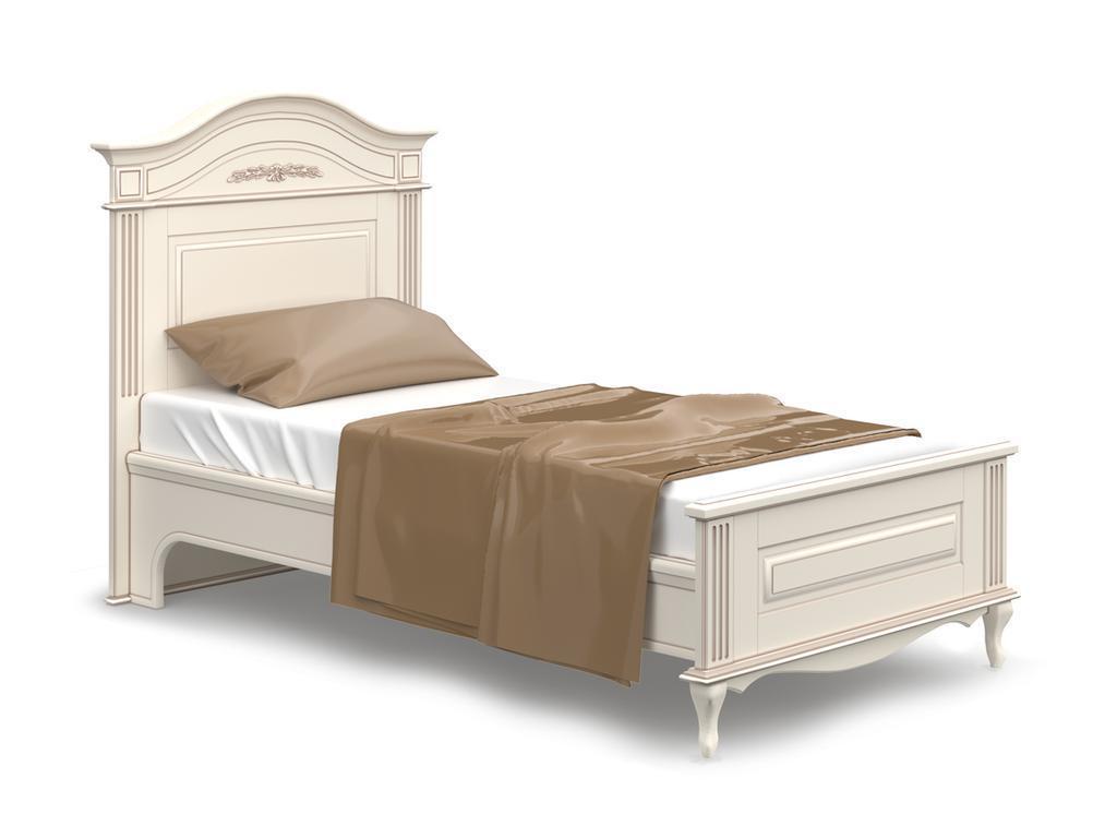 Arco Decor: кровать односпальная(белый, патина)