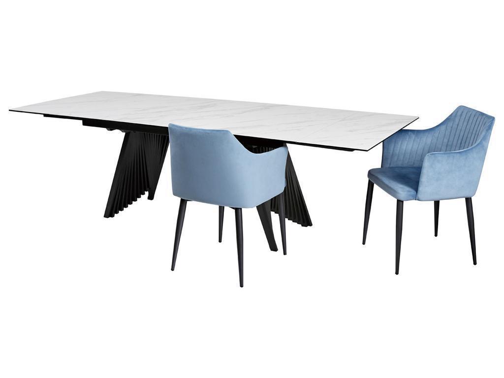 Megapolis-II: стол обеденный(белый, черный)