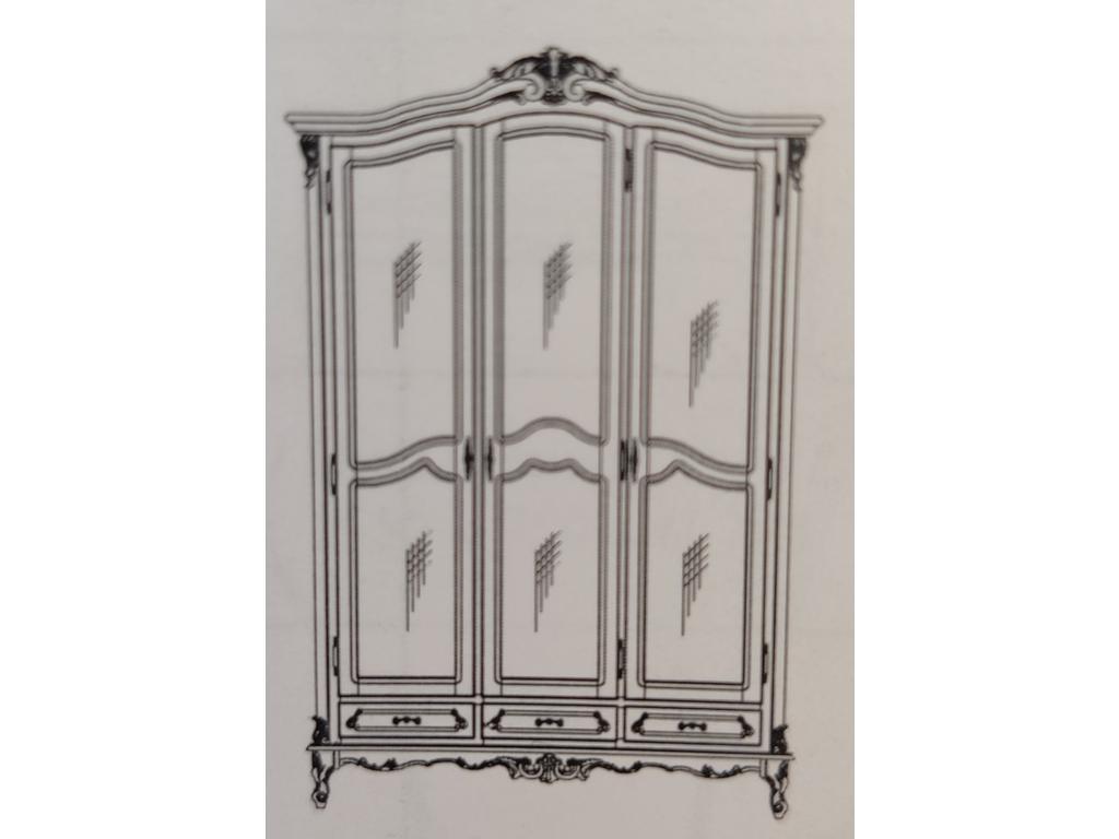 Simex: шкаф 3 дверный(орех)