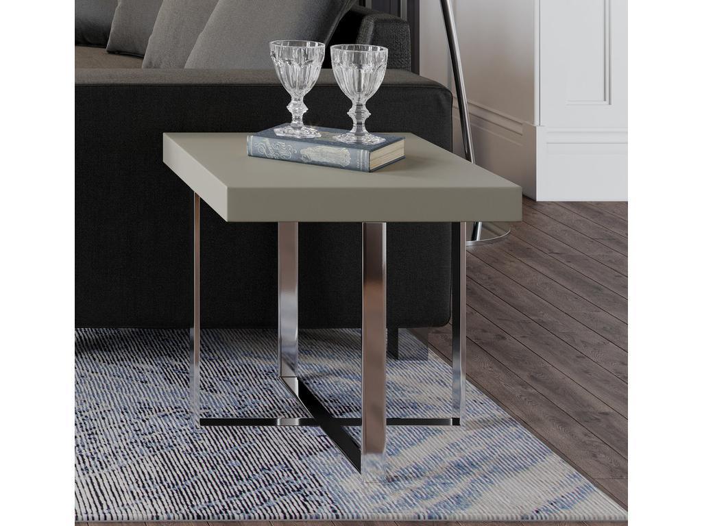 Mod Interiors: столик приставной(серо бежевый лак)