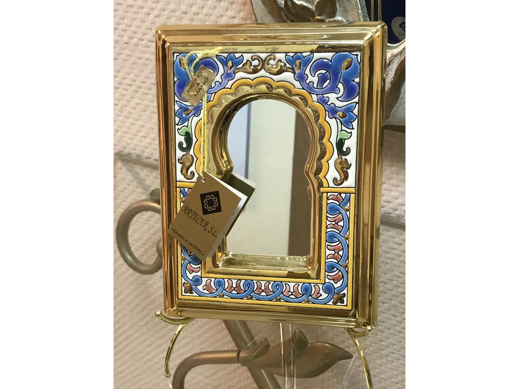 Artecer: зеркало настенное(керамика, золото)