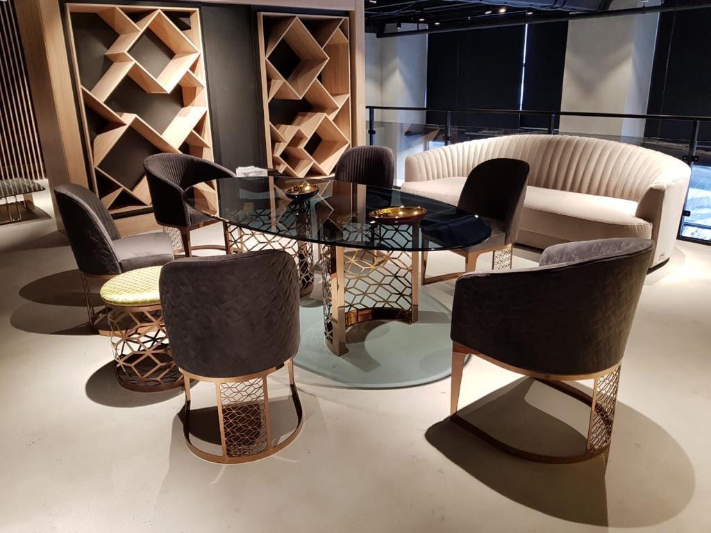 Milano Home Concept: стол обеденный(стекло черный)