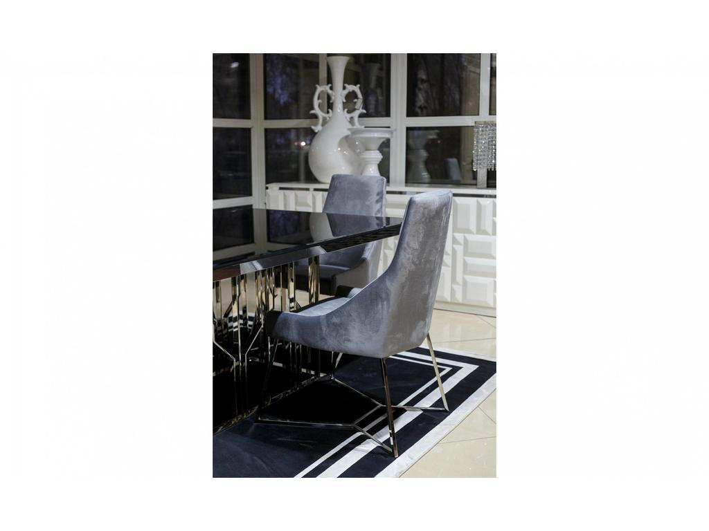 BALHOME: стул(серый, хром)