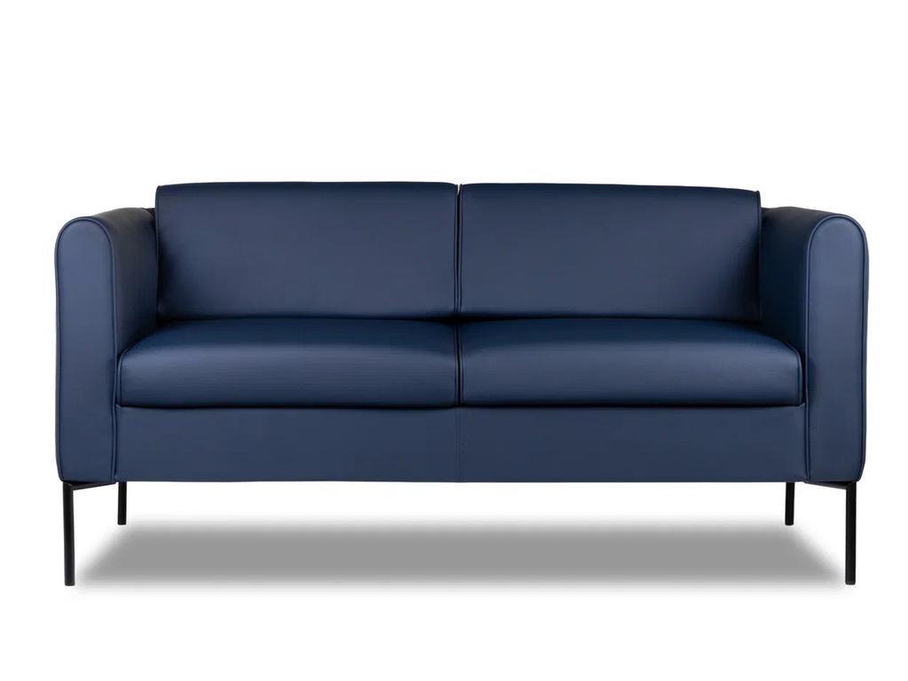 Евроформа: диван 2 местный(синий)