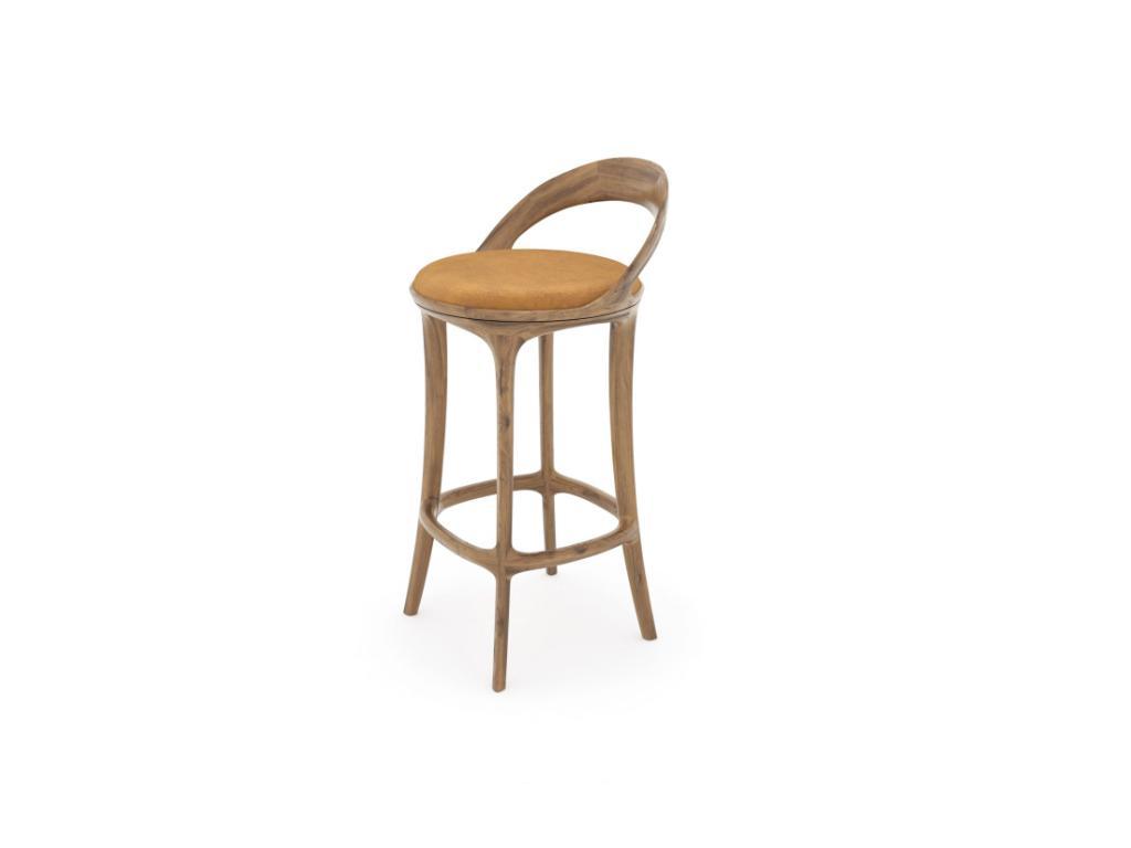 Leda Artisans: стул барный(дуб, ткань)