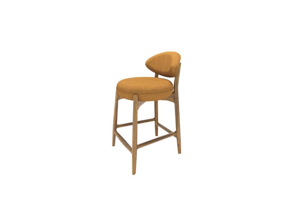 Leda Artisans: стул полубарный(мореный дуб, ткань)