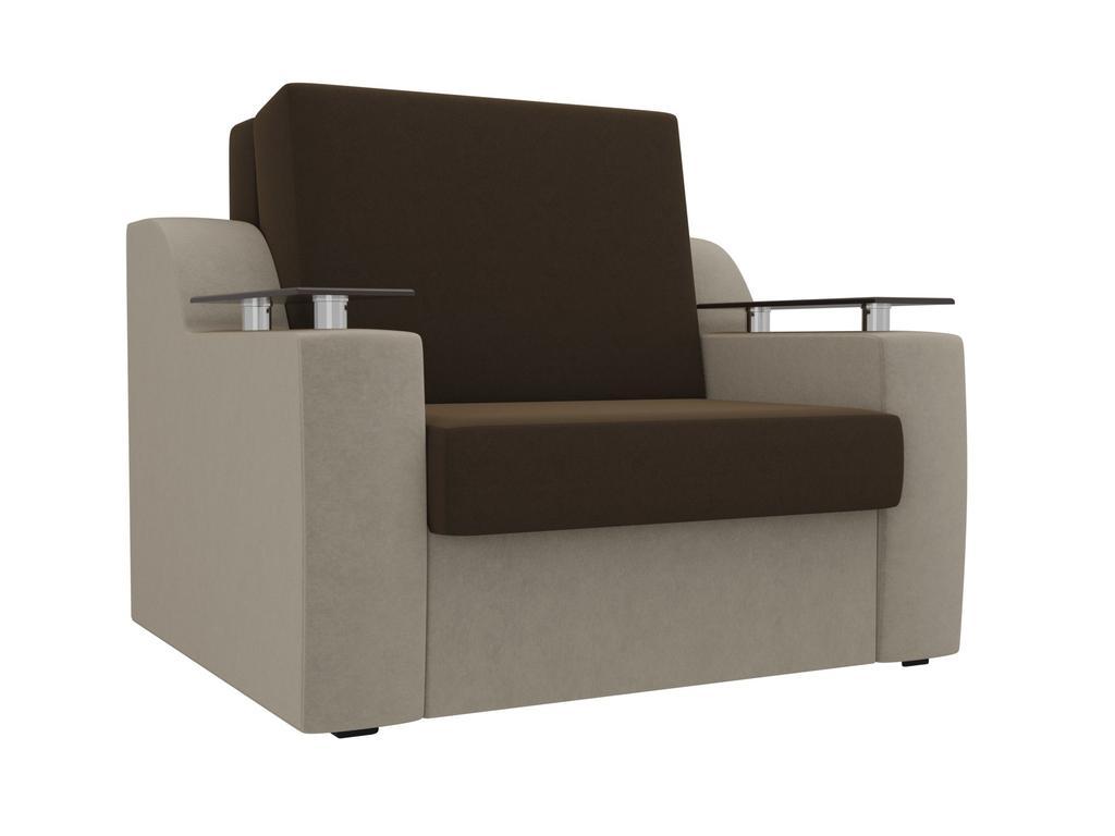 Лига диванов: кресло-кровать(коричневый/бежевый)
