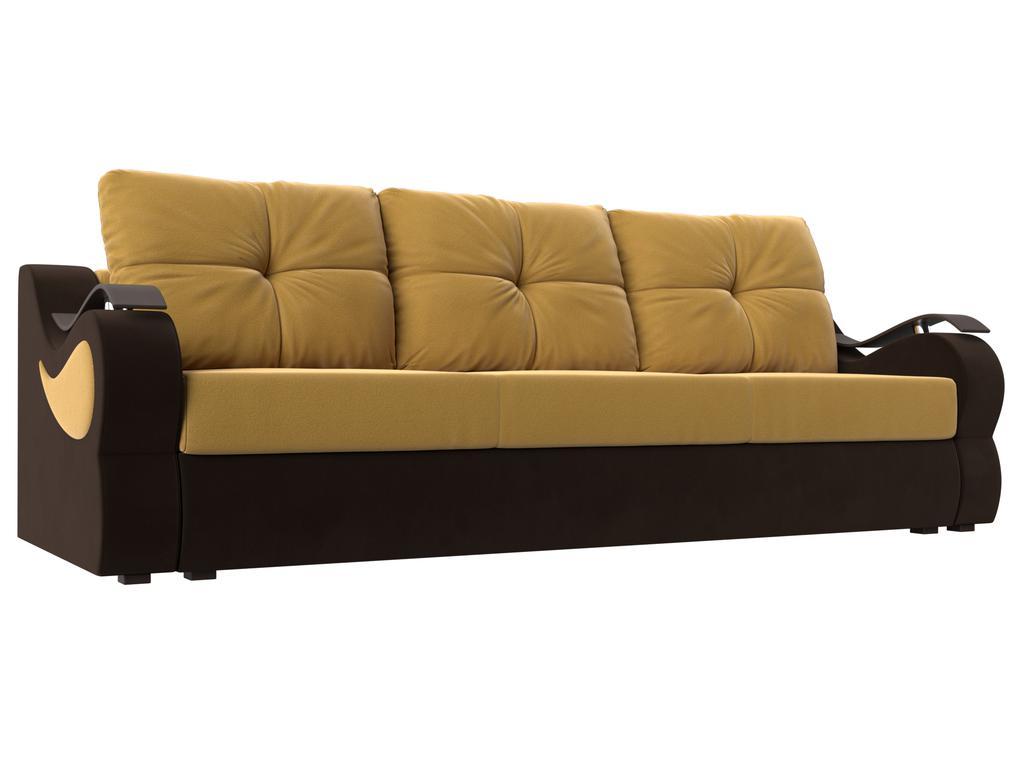 Лига диванов: диван-кровать(желтый/коричневый)