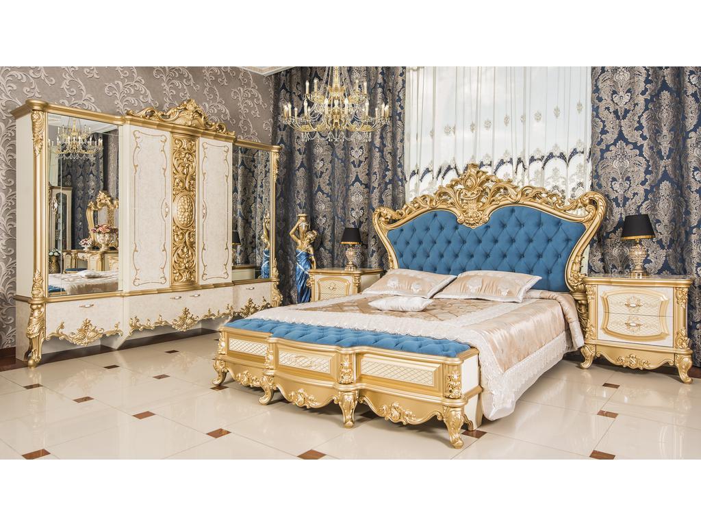 ЭдЭль: спальня барокко(золото, слоновая кость)