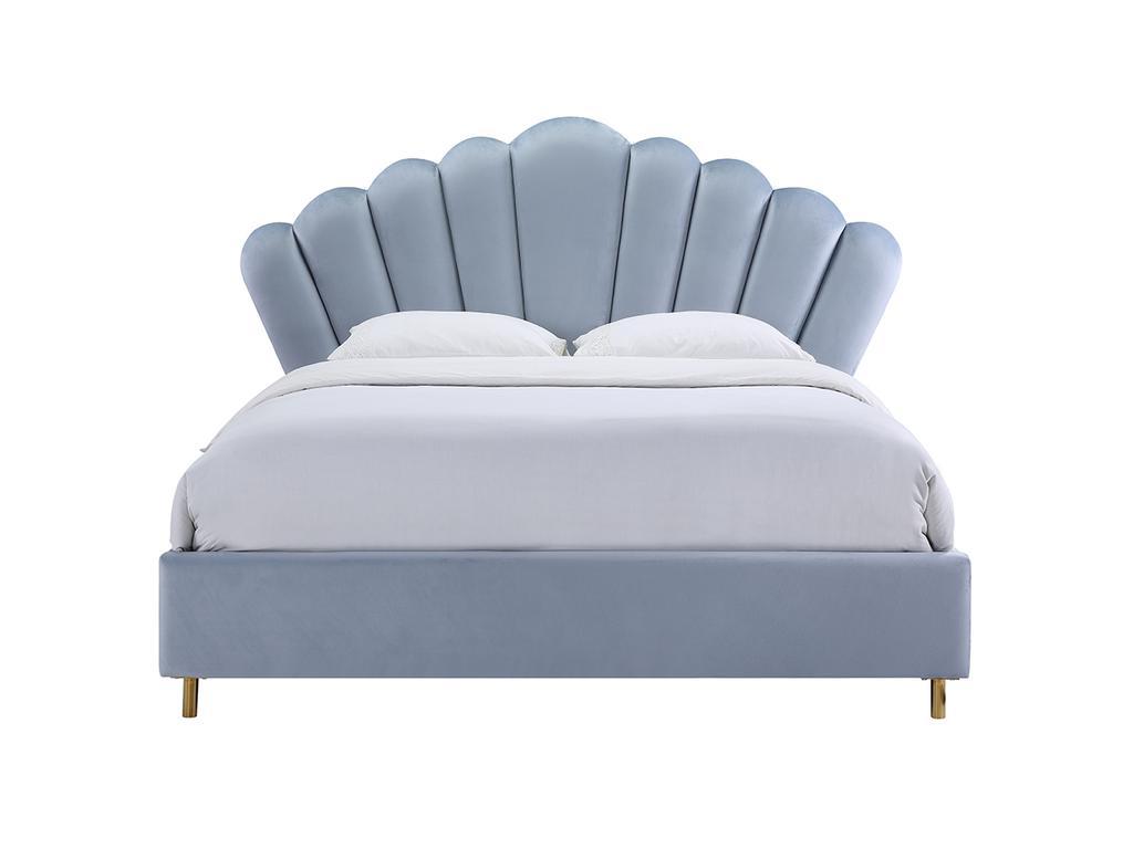 Garda Décor: кровать двуспальная(голубой)