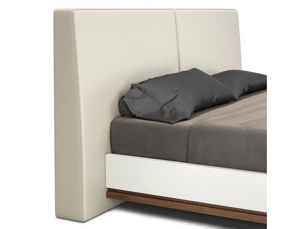 Mod Interiors: кровать двуспальная(светло-серый/орех)