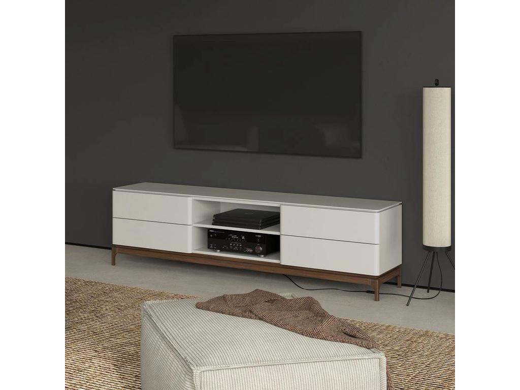 Mod Interiors: тумба под телевизор(светло-серый/орех)