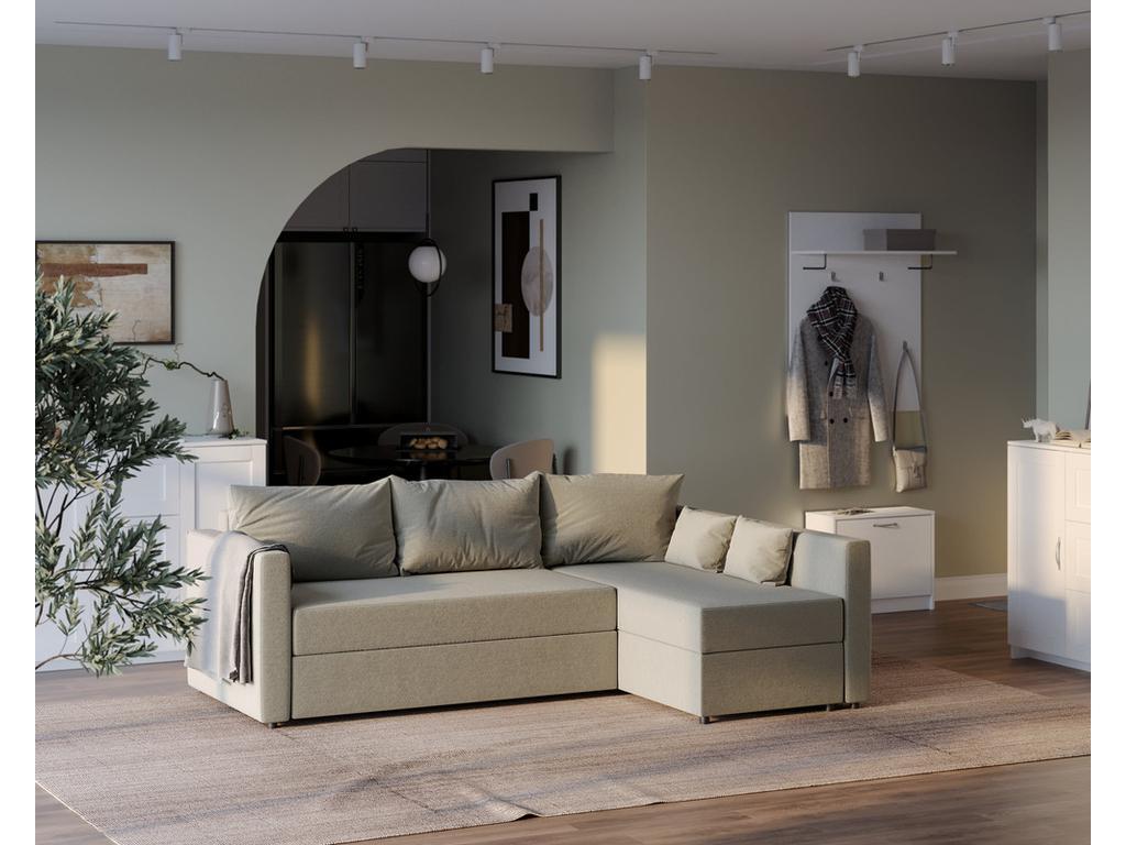 Шведский стандарт: диван угловой(светло-серый)