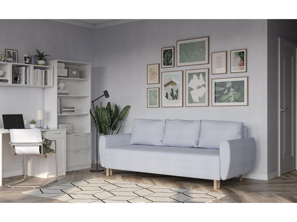 Шведский стандарт: диван-кровать(пастельно-голубой)