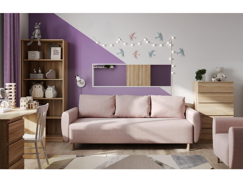 Шведский стандарт: диван-кровать(светло-розовый)
