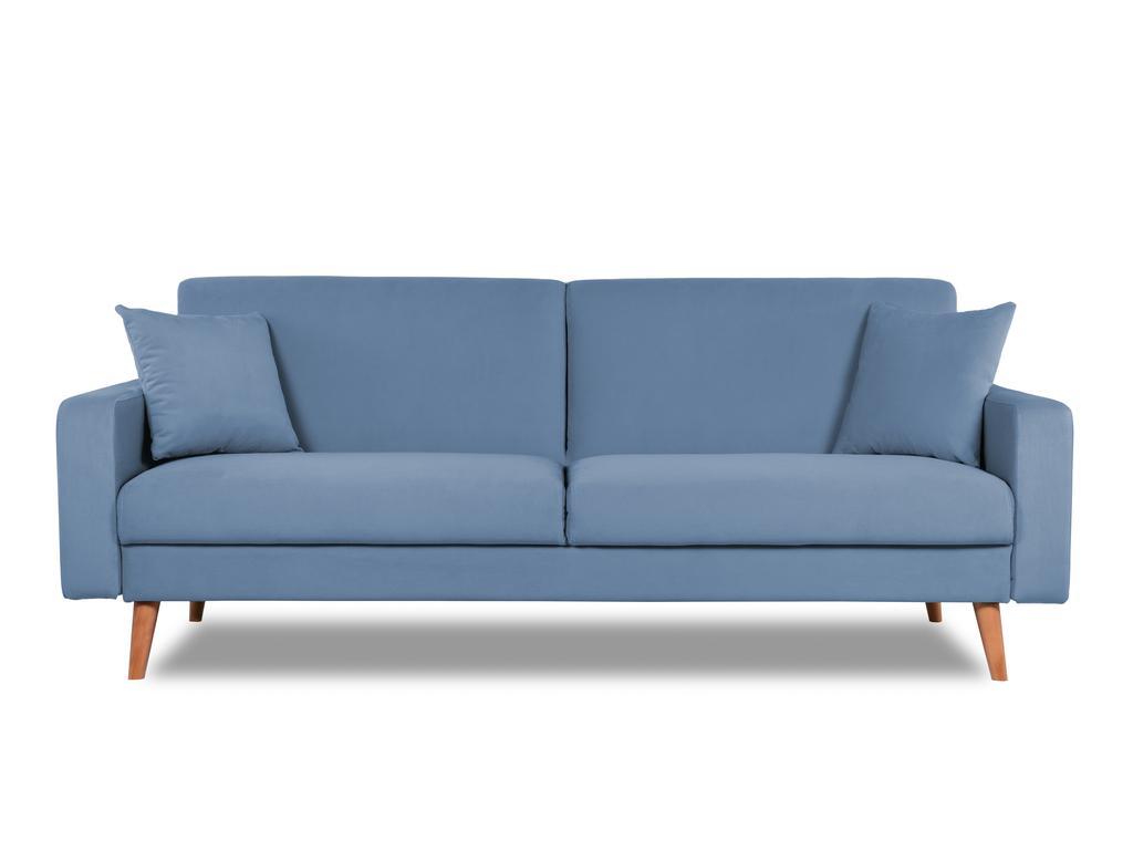 Finsoffa: диван кровать(серо-голубой)