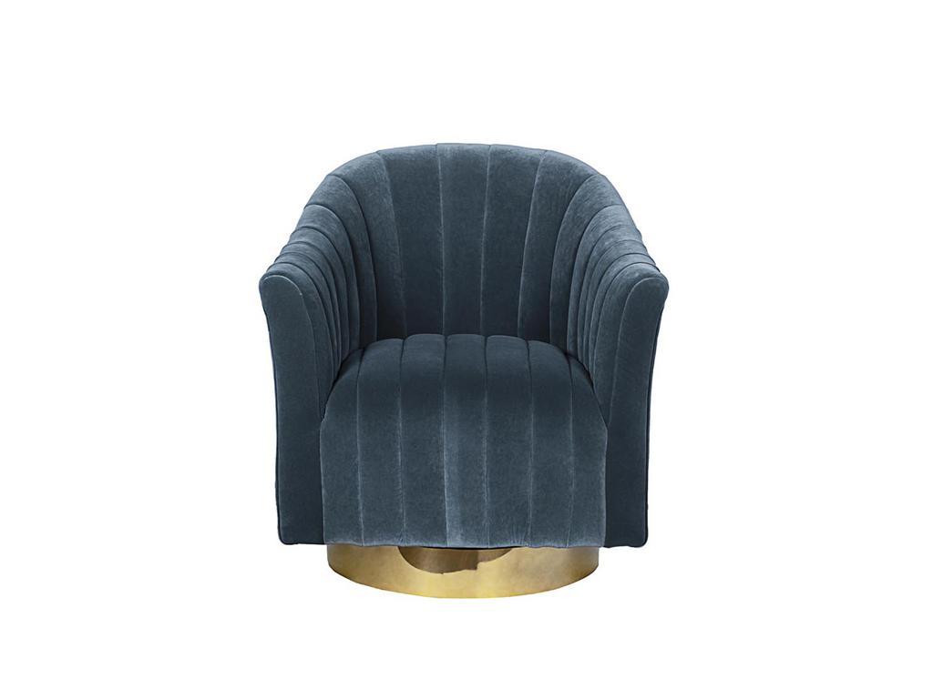 Garda Décor: кресло вращающееся(синий)
