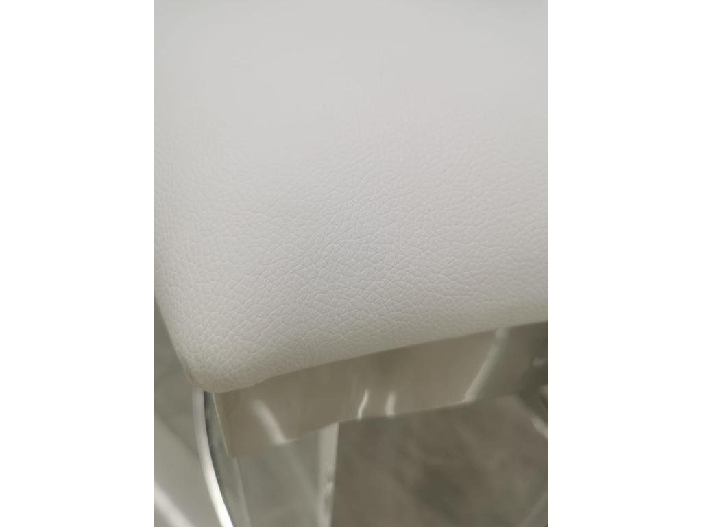 Linhai Lanzhu: стул барный(прозрачный, белый, серебро)