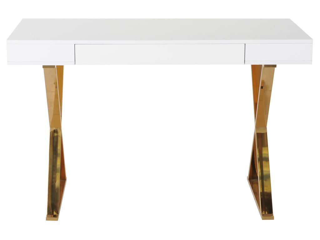 Linhai Lanzhu: стол консольный(белый, золото)