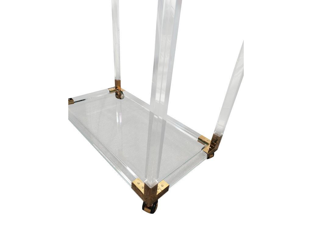 Linhai Lanzhu: стол сервировочный(прозрачный, золото)