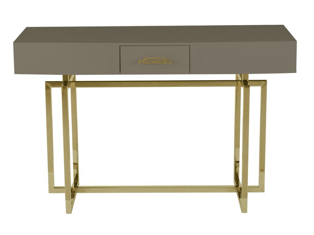 Linhai Lanzhu: стол консольный(коричневый, золото)