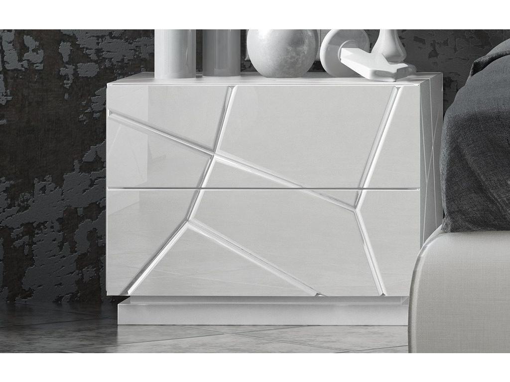 Euro Style Furniture: тумба прикроватная(белый)