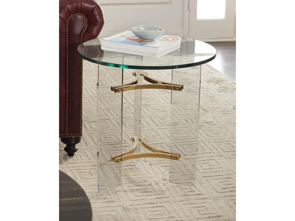 HermitageHome: столик приставной(прозрачный, золото)
