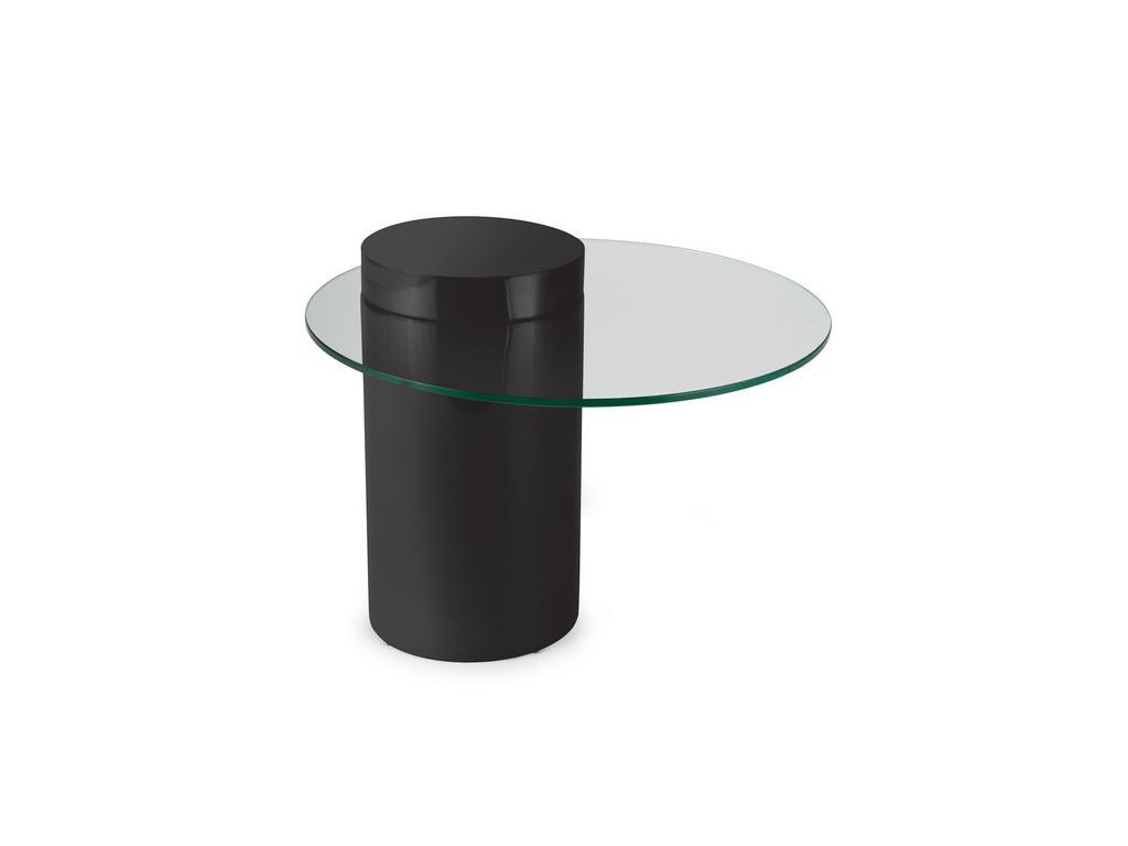 HermitageHome: столик приставной(стекло, черный)