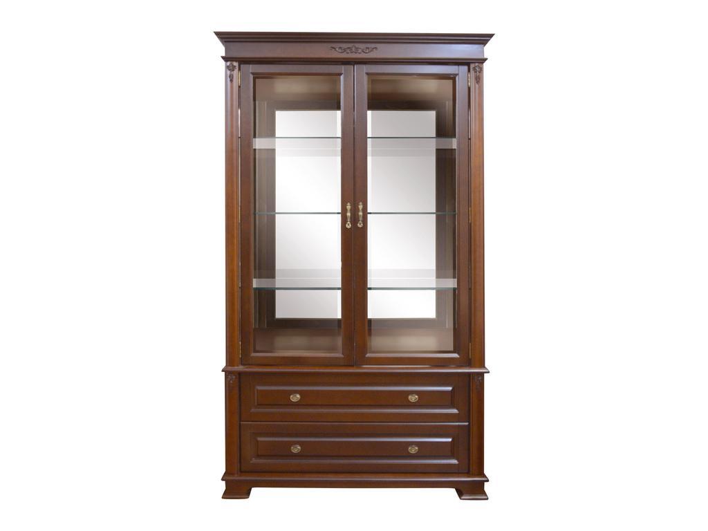 Atrium: витрина 2 дверная(орех)