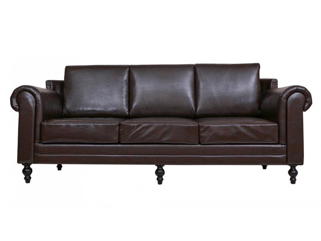 Interior: диван 3 местный(коричневый)