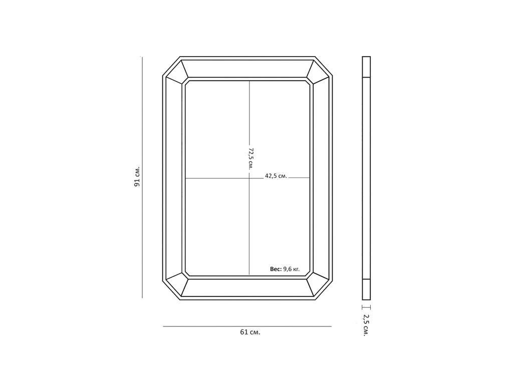 HermitageHome: зеркало настенное(черный)