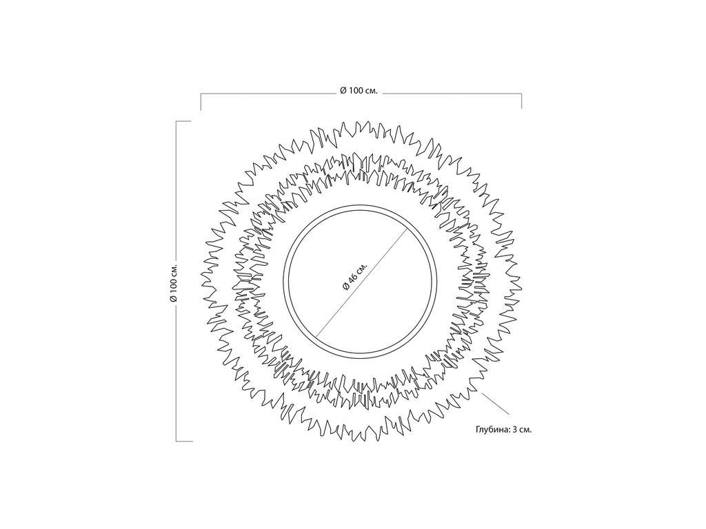 HermitageHome: зеркало настенное(золото)