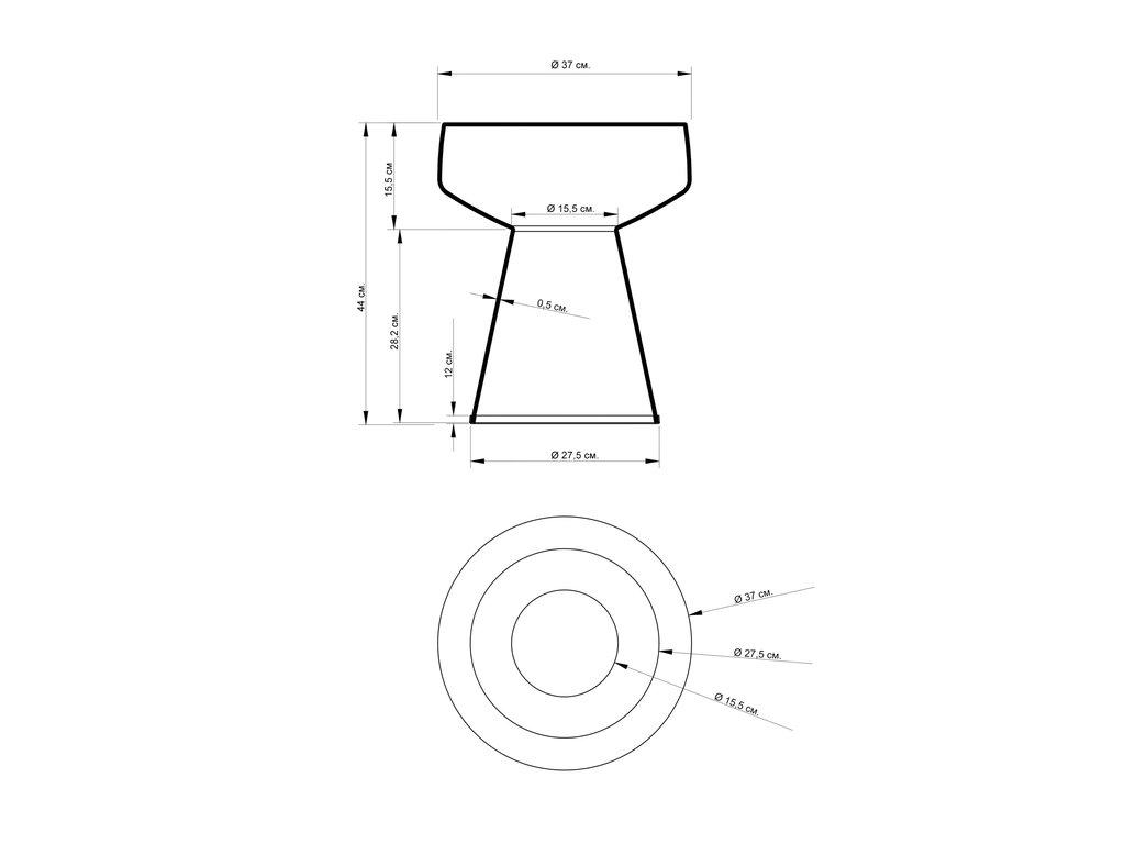 HermitageHome: столик приставной(прозрачное стекло)