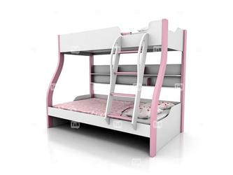 Tomyniki: кровать двухъярусная(цвет дуба, розовый, салатовый, голубой)