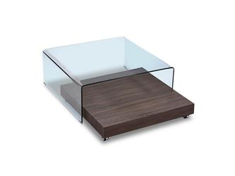 Euro Style Furniture: стол журнальный(стекло, коричневый)