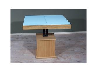 Optimata: стол-трансформер(дуб, стекло белое)