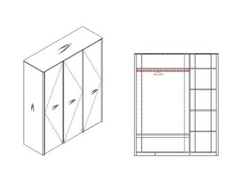 Mod Interiors: шкаф 3 дверный(дуб)