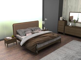 Mod Interiors: кровать двуспальная(дуб, бежевый)